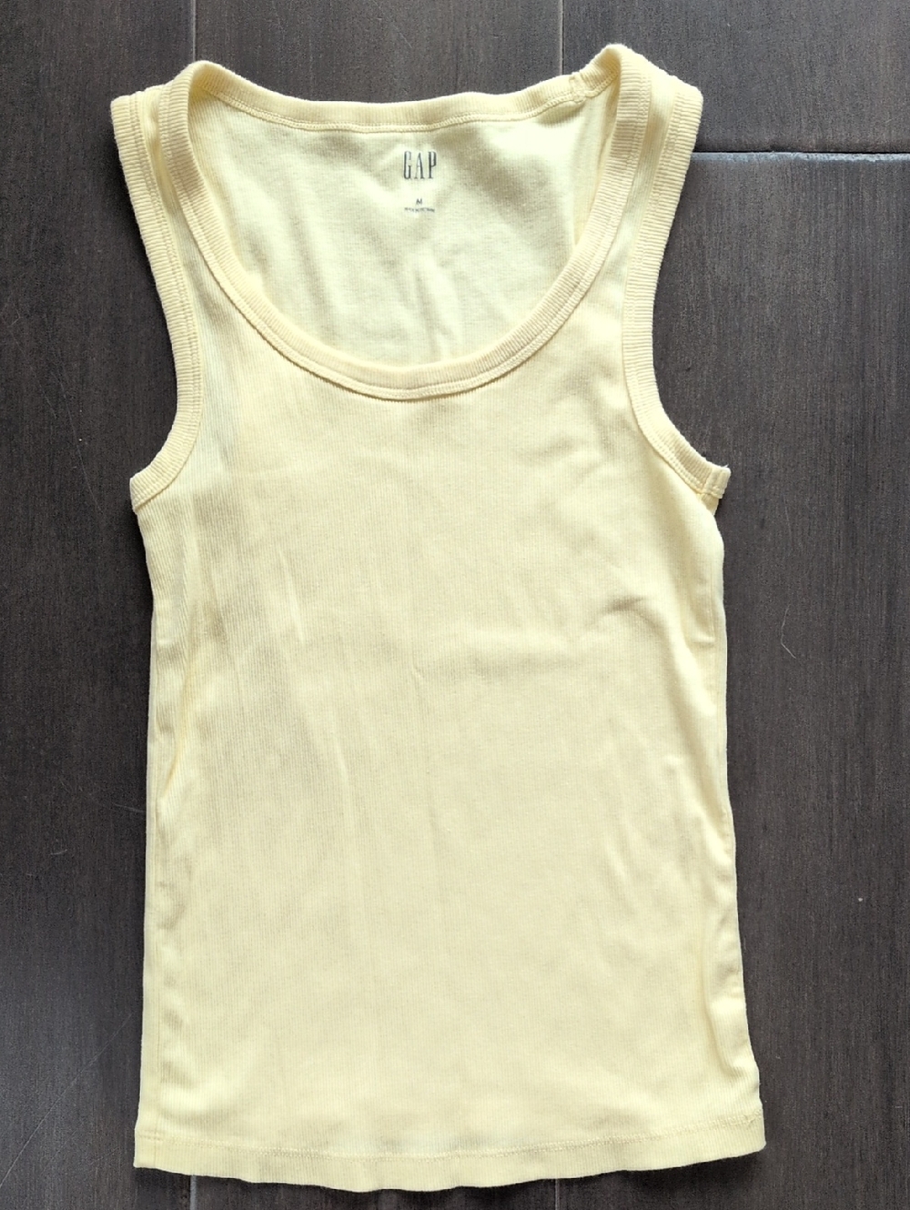GAP Buttercup Yellow Ribbed Tank Top